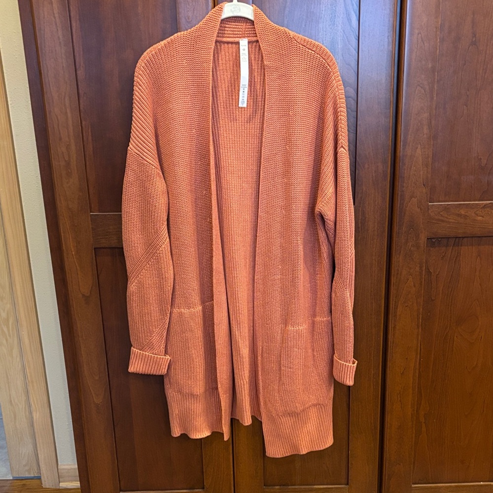 lululemon athletica Orange Cardigan Sweater